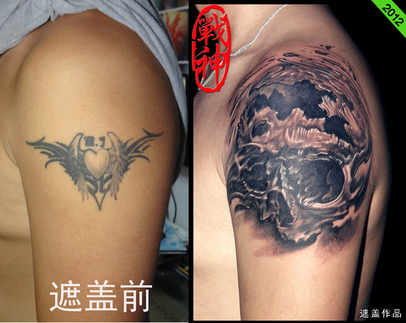 图腾遮盖作品-福州纹身|福州战神纹身店
